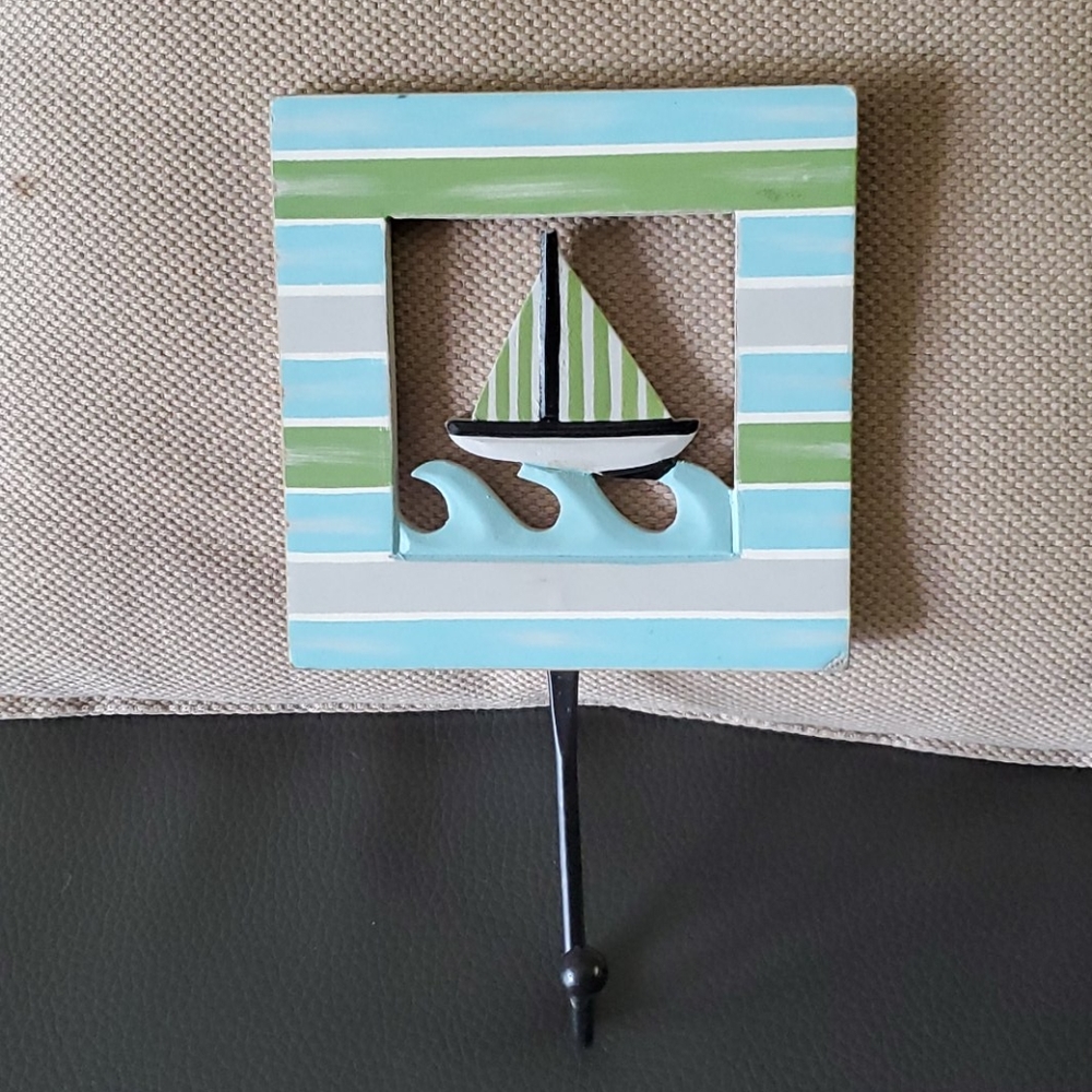 Sailboat Wall Hook for Keys or Coat Hanger